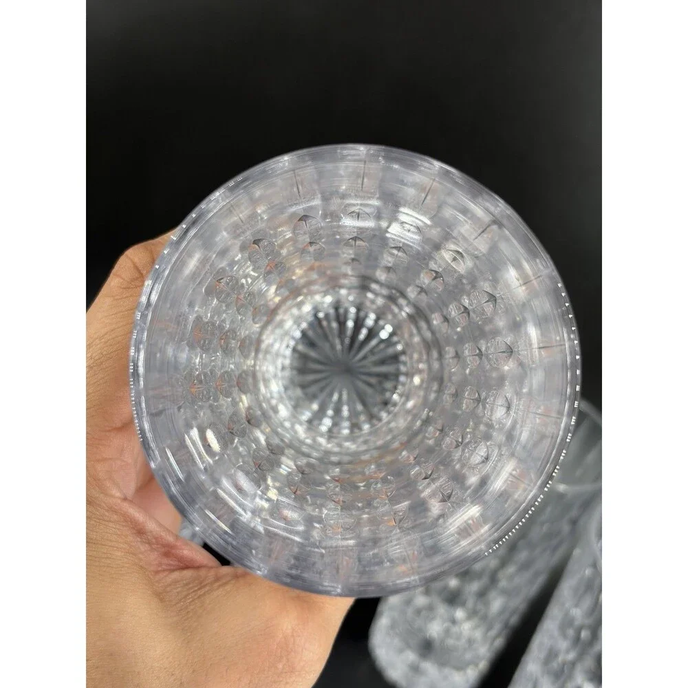 MIKASA AUSTRIAN Cut CRYSTAL-Set 6 Teardrop Highball Glasses Cups